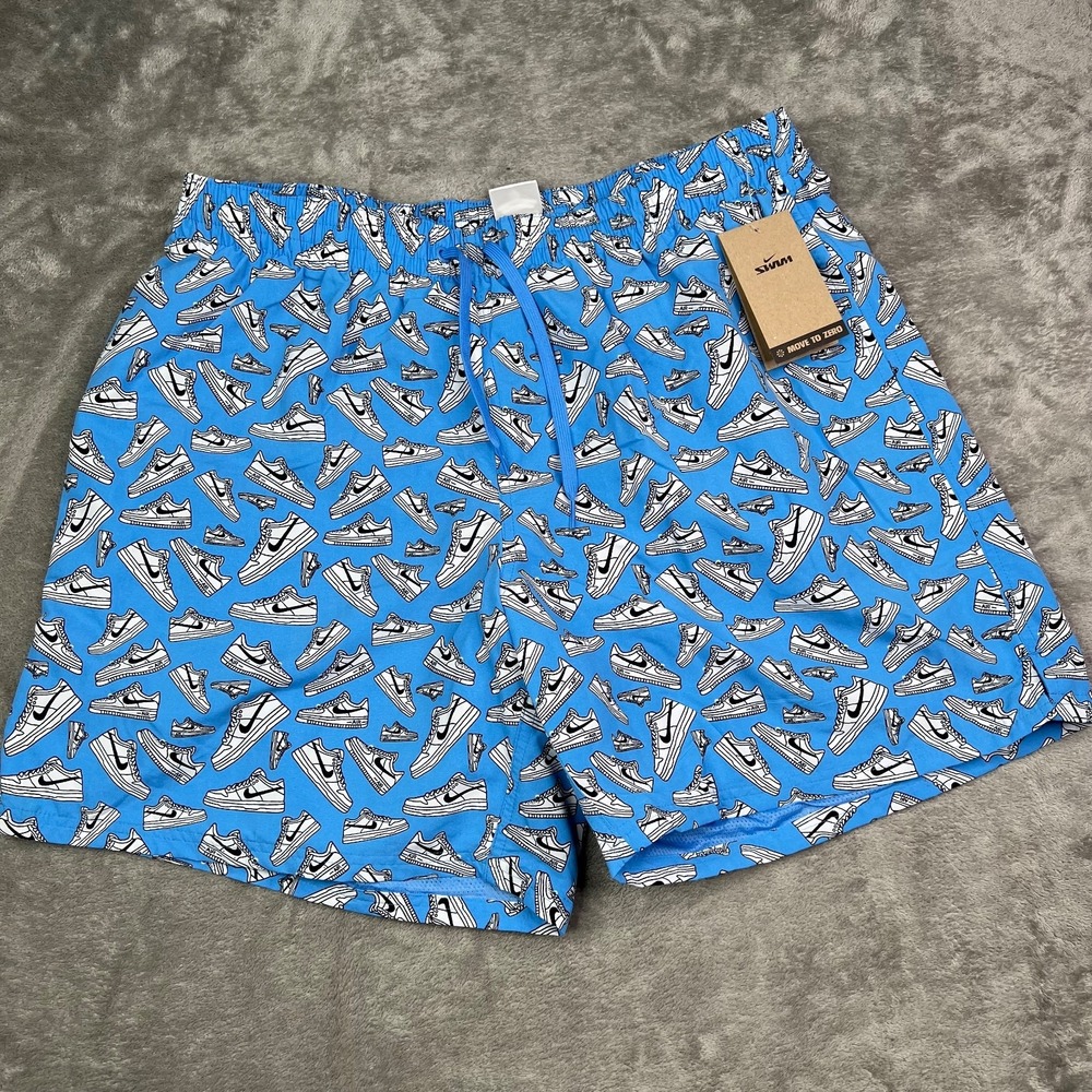 Nike Board‎ Shorts Mens XL Blue AF Sneakers Swimming Swim Shorts Trunks Lined